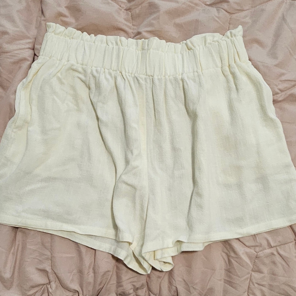 Paper bag high waisted shorts